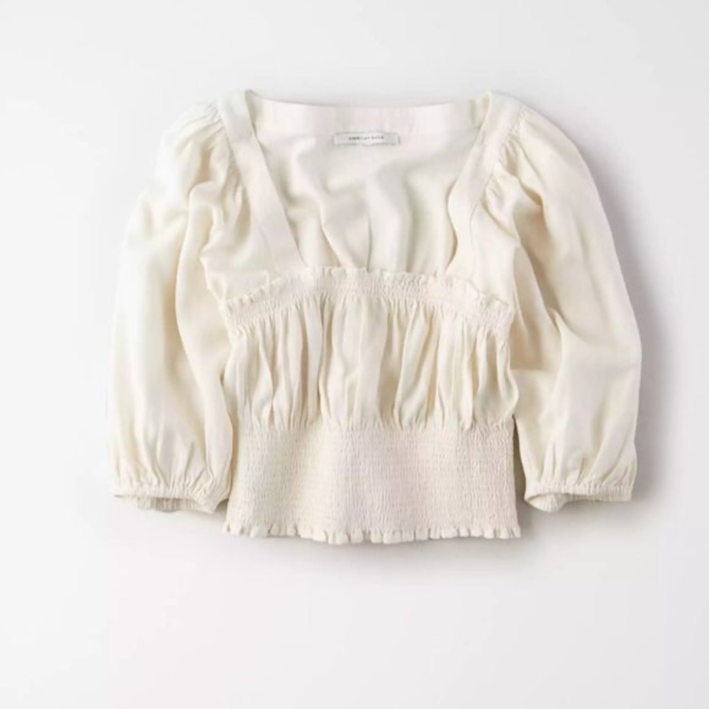 AE Puff Sleeve Peasant Top
